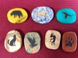 LOT OF (7) COLORFUL STONES