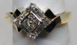 10KT YELLOW GOLD DIAMOND RING 2.7GRS