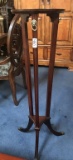 MAHOGANY TALL PEDESTAL PLANT STAND