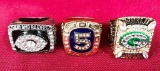 LOT OF (3)  CHAMPIONSHIP REPLICA RINGS