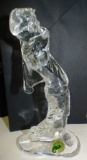 SIGNED WATERFORD CRYSTAL GOLFER WITH BOX