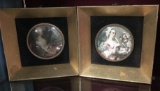 PAIR OF SMALL DECORATIVE WALL GOLD FRAMED PICTURES