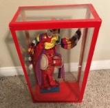 GEISHA DOLL IN RED DISPLAY SHOWCASE