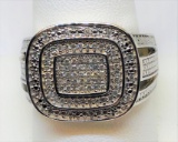 10KT YELLOW GOLD MEN'S DIAMOND RING 8.7GRS