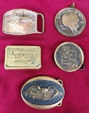 LOT OF (5) ASSORTED BELT BUCKLES