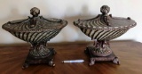 PAIR OF DCOR CENTER PIECES W/ LIDS
