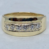 14KT YELLOW GOLD .60CTS MEN'S DIAMOND RING