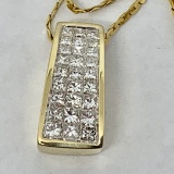 14KT YELLOW GOLD 1.50CTS DIAMOND PENDANT