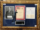 SIGNED LETTER BY PRESIDENT WILLIAM H. TAFT FRAMED ARTWORK