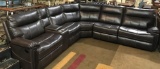 NEW ABBYSON LIVING LEATHER SECTIONAL W/ RECLINERS  ($2,259.00 ONLINE)