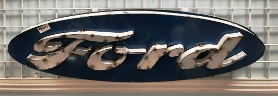 ALL METAL FORD CUSTOM MADE WALL SIGN - 40" WIDE