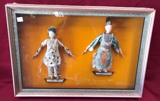 ASIAN COUPLE IN DISPLAY FRAMED SHADOWBOX