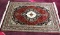 NEW 8' X 5' RED SILK AREA RUG
