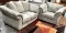 LIGHT COLOR MATCHING LOVESEAT & CHAIR