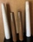 SET OF 4 TALL VASES (BROWN & WHITE VASES)