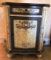 HAND PAINTED TWO TONE ENTRY COMMODE CABINET W/ DOOR