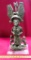 ANTIQUE AFRICAN BUDDHA SCULPTURE ON LUCITE STAND - STANDING
