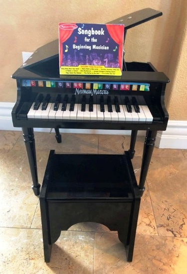BLACK LACQUER CHILDS LEARNING PIANO FROM NEIMAN MARCUS