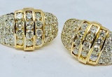 14KT YELLOW GOLD DIAMOND EARRINGS