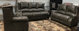NEW ALL GENUINE GRAY FORMAL 3PC WING BACK COUCH SET FROM WMC