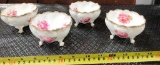 LOT OF (4) PORCELAIN BRIDAL ROSE - MADE IN GERMANY CUPS