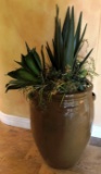 4' TALL LARGE POT/PLANTER WITH GREENERY