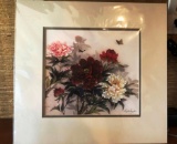 FRAMED SIGNED & NUMBERED ARTWORK BY LUCY WANG - FLORAL