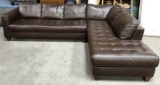 TWO PIECE BROWN SECTIONAL