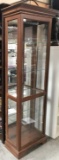 TALL OAK LIGHTED CURIO DISPLAY  - SIDE LOADER