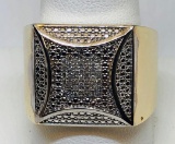 10KT YELLOW GOLD DIAMOND RING 11.6GRS