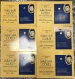 LOT OF (6) JFK GOLD COINS - SEE PICTURES FOR DETAILS
