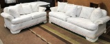 WHITE  COUCH & LOVESEAT W/ LOTS OF PILLOWS