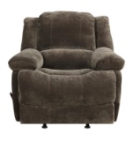 NEW BROWN FABRIC RECLINER W/ USB CHARGING PORTS ($389.00 NEW)