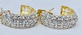 14KT YELLOW GOLD DIAMOND EARRINGS