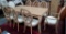 FORMAL DINING SET WITH MARBLE TOP SERVER - TABLE & 6 CHAIRS W MATCHING SERVER