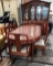 10PC ROSEWOOD DINING SUITE - GLASS TOP TABLE & 8 CHAIRS W/ MATCHING CHINA CABINET