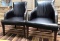 PAIR OF BEAUTIFUL  SET OF CUSTOM MADE DESIGNER BLACK CHAIRS