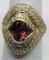 14KT YELLOW GOLD 1.77CTS TOURMALINE AND 1.70CTS DIAMOND RING