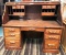 DARK OAK ROLL TOP DESK