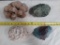 LOT OF (4) ASSORTED GEODES - SEE PICTURES FOR DETAILS
