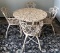VINTAGE 5 PIECE TABLE & 4 CHAIRS PATIO SET