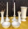 LOT OF (7) LENOX PORCELAIN MISC.  PIECES (INCL. CANDLE HOLDERS & S&P SHAKERS