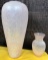 PAIR OF FROSTED GLASS VASES