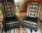 PAIR OF TALL HIGH BACK OCCASIONAL RETRO CHAIRS - GREAT CONDITION