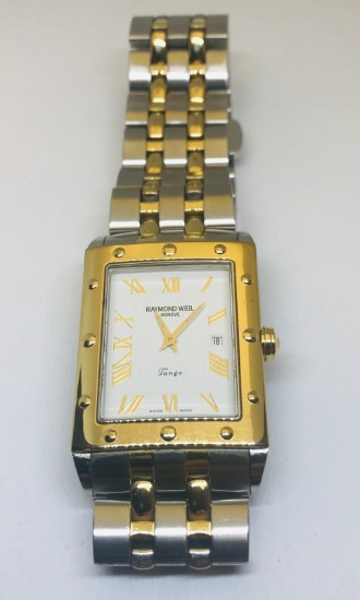 RAYMOND WEIL WATCH LIKE NEW WITH BOX AND PAPERS