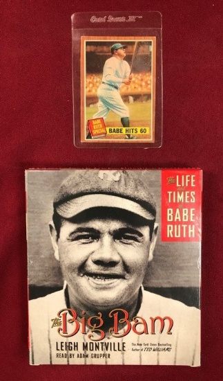 BABE RUTH BASEBALL CARD & BOOK