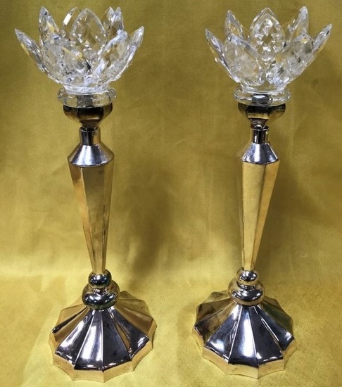 PAIR OF CANDLEHOLDERS  - MARKED CODINGER