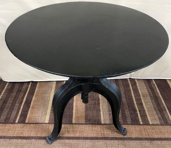 ALL METAL ROUND PUC TABLE WITH ADJUSTABLE HEIGHT - NEW FROM WMC