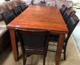 PUB RECTANGULAR TABLE & 8 BARSTOOLS