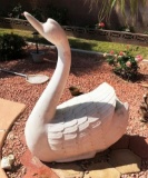 4' TALL BEAUTIFUL MARBLE SWAN